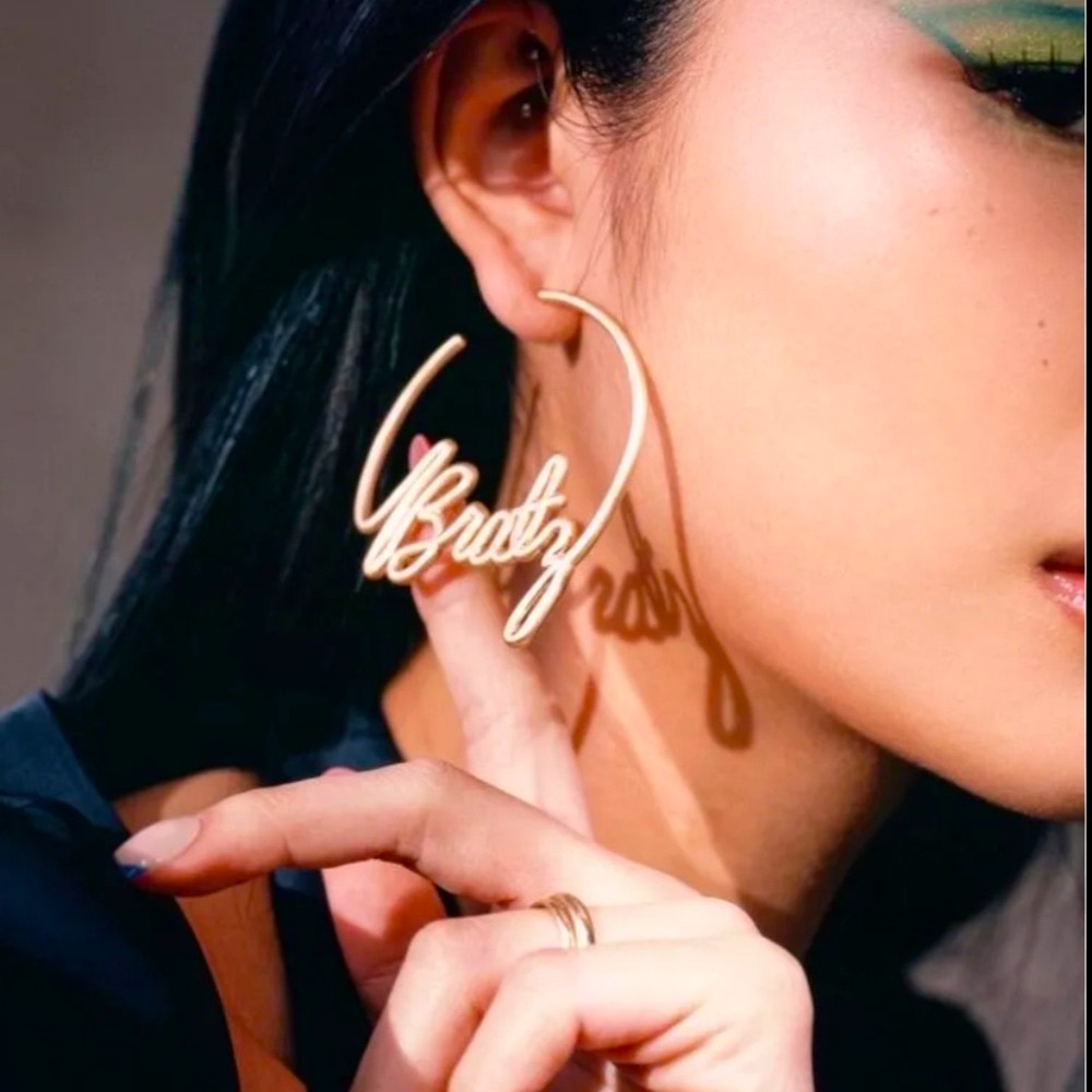 NEW Cult Gaia X Bratz Gold Tone Hoop Earrings